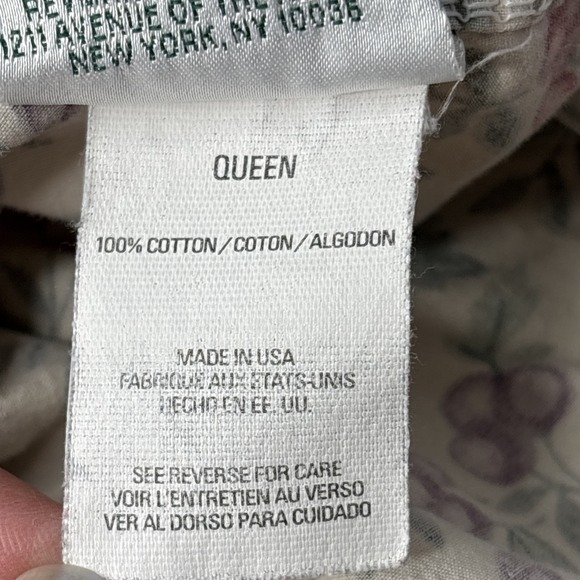 Laura Ashley Floral Queen Fitted Sheet 100% Cotton Bedding 90's Traditional - Picture 5 of 8